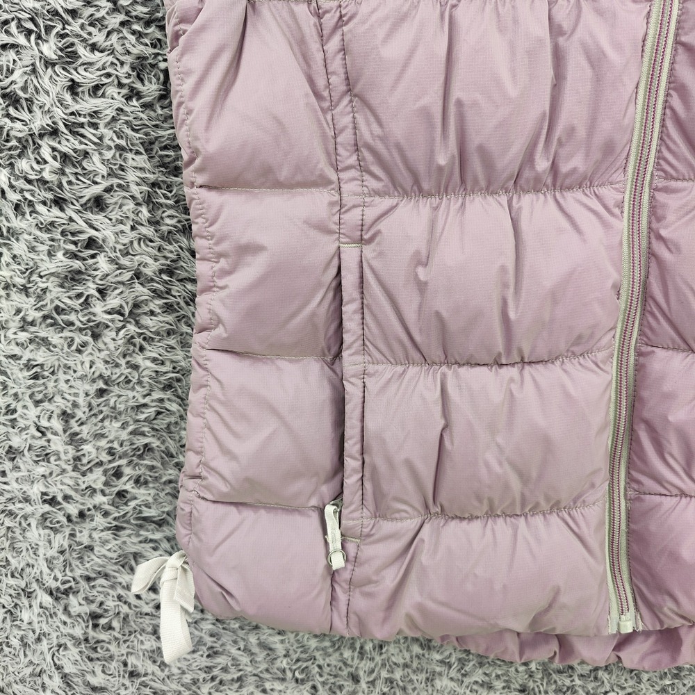 Eddie Bauer Womens Gorpcore Quilted Outdoor Down Puffer Vest M Lavender Hood - Picture 12 of 16
